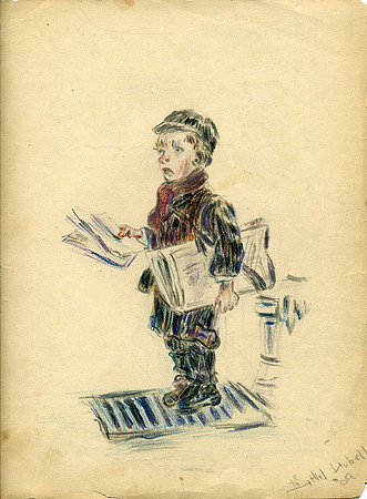 Drawing_Newsboy_1909