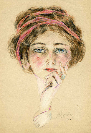 Drawing_Woman_Hairband_1912